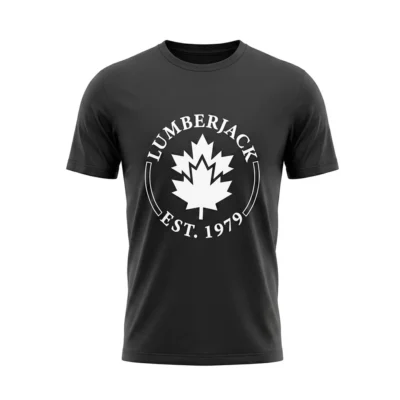 lumberjack est 1979 big logo tee dark grey - LBJ27010-DGY