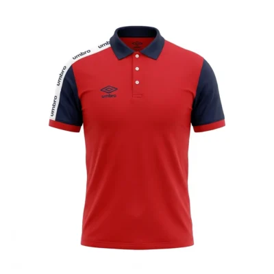 umbro men polo ss red navy-005 - UAA241M011-005